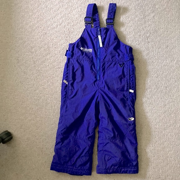COLUMBIA blue snow bibs, 4T. - Picture 1 of 7